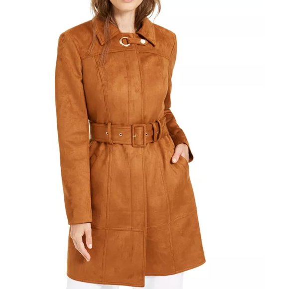 Coats | Fauxsuede Trench Coat 